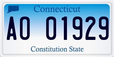 CT license plate AO01929