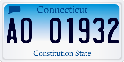 CT license plate AO01932