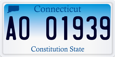 CT license plate AO01939