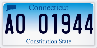 CT license plate AO01944