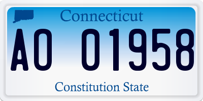 CT license plate AO01958