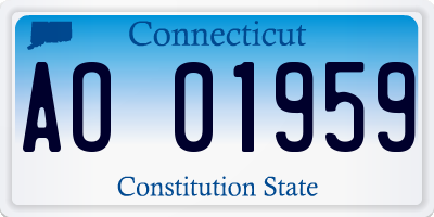 CT license plate AO01959