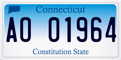 CT license plate AO01964