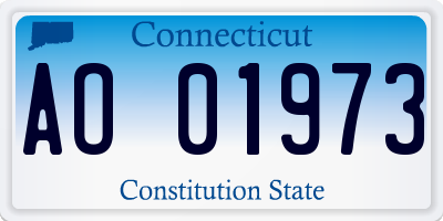 CT license plate AO01973
