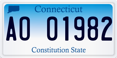 CT license plate AO01982