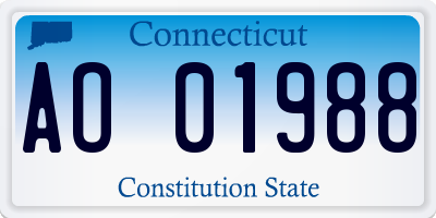 CT license plate AO01988