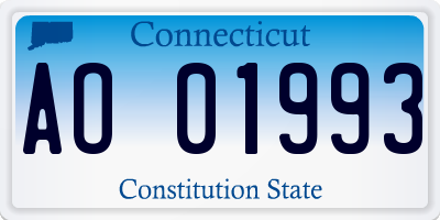 CT license plate AO01993