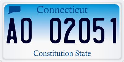 CT license plate AO02051