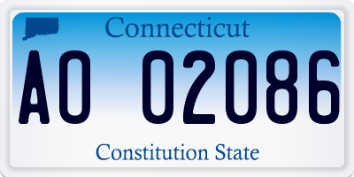 CT license plate AO02086