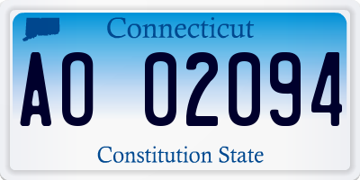 CT license plate AO02094