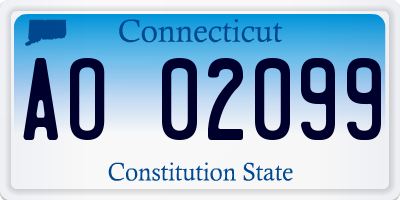 CT license plate AO02099