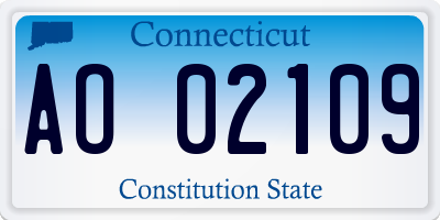 CT license plate AO02109