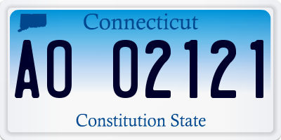 CT license plate AO02121