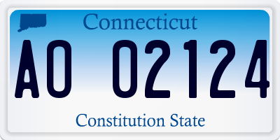 CT license plate AO02124