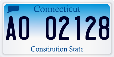CT license plate AO02128