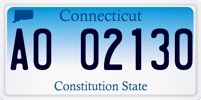 CT license plate AO02130