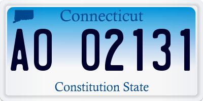 CT license plate AO02131