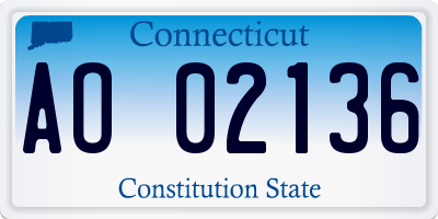 CT license plate AO02136