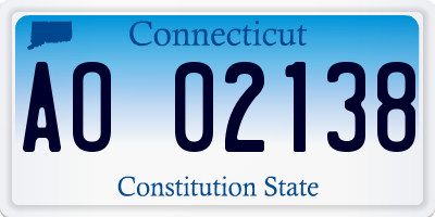 CT license plate AO02138