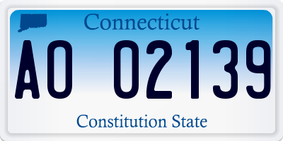 CT license plate AO02139