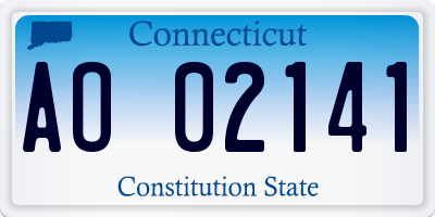 CT license plate AO02141