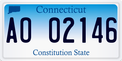 CT license plate AO02146