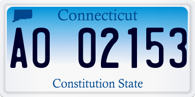 CT license plate AO02153