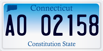 CT license plate AO02158