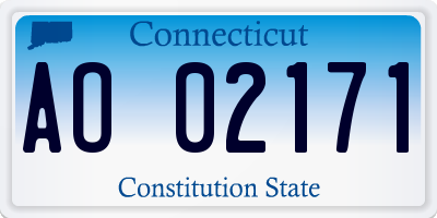 CT license plate AO02171