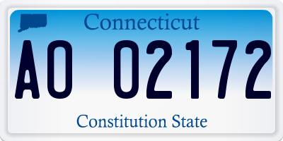 CT license plate AO02172