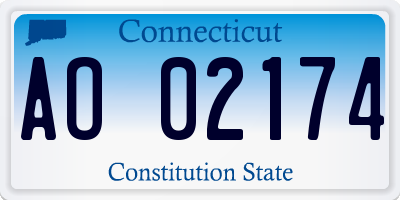 CT license plate AO02174