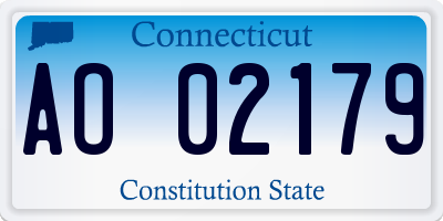 CT license plate AO02179