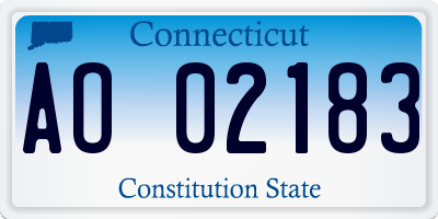 CT license plate AO02183