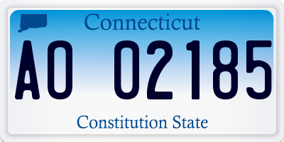 CT license plate AO02185