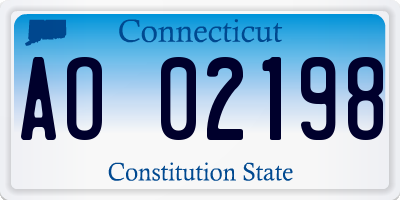 CT license plate AO02198