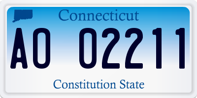 CT license plate AO02211