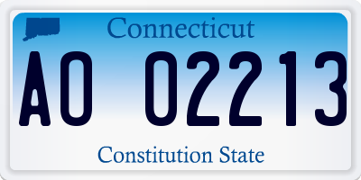 CT license plate AO02213