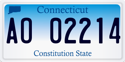 CT license plate AO02214