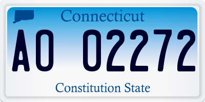 CT license plate AO02272