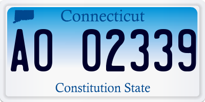 CT license plate AO02339