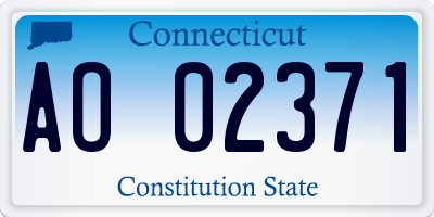 CT license plate AO02371