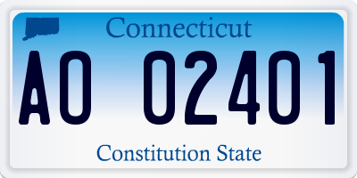 CT license plate AO02401