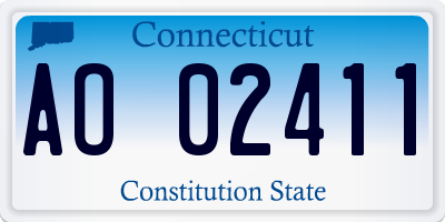 CT license plate AO02411