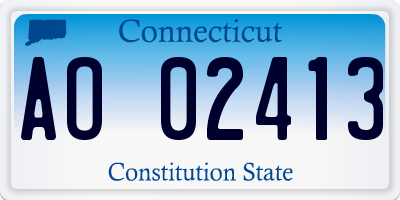 CT license plate AO02413