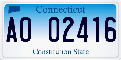 CT license plate AO02416