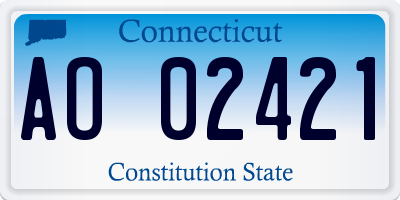 CT license plate AO02421