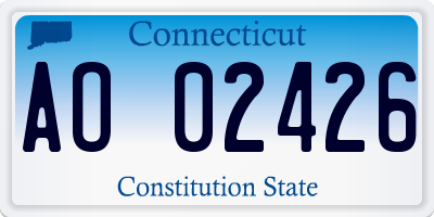 CT license plate AO02426