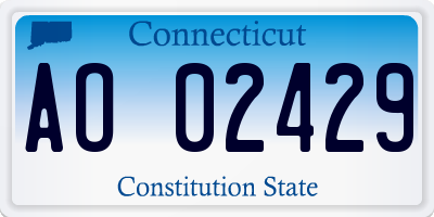 CT license plate AO02429