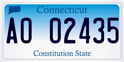 CT license plate AO02435