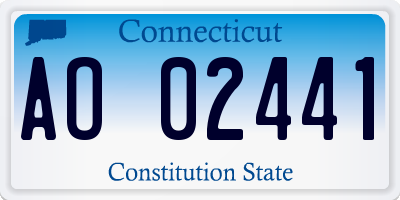 CT license plate AO02441